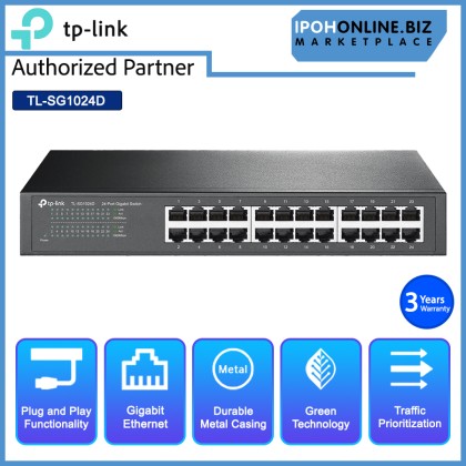 TP-LINK TL-SG1024D 24 Port Gigabit Desktop Rackmount Network Switch TP-LINK TL-SG1024D 24 Port Gigabit Desktop Rackmount Network Switch
